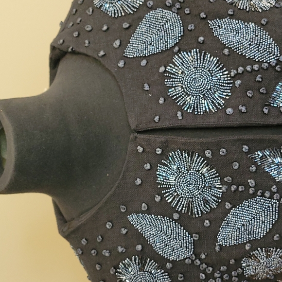 New! La Bellum Black Embroidered Beaded Jacket - Picture 2 of 5